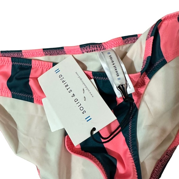 Solid & Striped Stripe Bikini NWT Size M/L - Picture 4 of 4